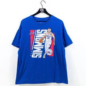 NBA Ben Simmons Philadelphia 76ers T-Shirt XL Y2K Basketball Retro Sports